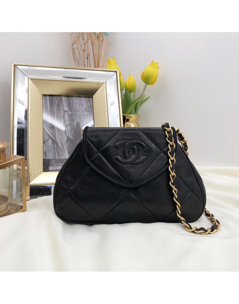 CHANEL Vintage Mini Clutch Flap Chain Shoulder Bag GHW
